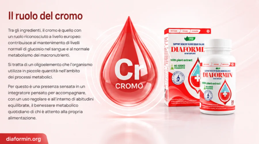 Diaformin — cromo e livelli normali di glucosio nel sangue
