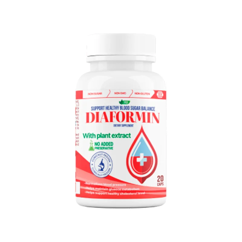 Diaformin — barattolo dell'integratore per il benessere metabolico, 20 capsule